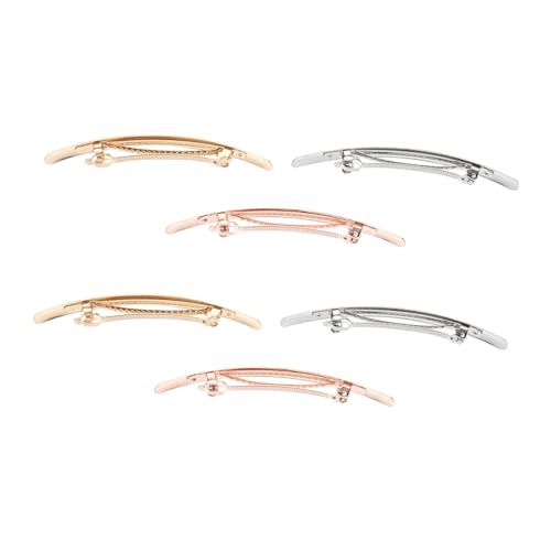 LOLIPPYY 6 Stück Teiliges Schlanke mit Glatter Oberfläche Modische Damen Haarspangen in Gold Silber und Roségold Stilvolle Haarklammern für Frauen und Mädchen Vielseitiger Haarschmuck für von LOLIPPYY