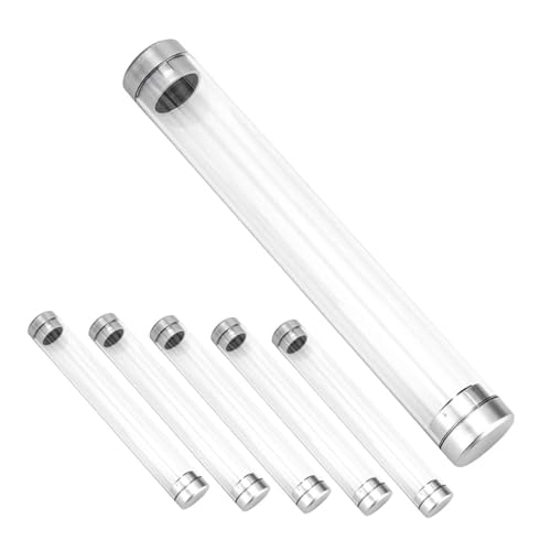 LOLIPPYY 6 Stück Teiliges Transparentes Stifteetui Klare Kugelschreiberboxen aus Acryl Praktische Aufbewahrung für Schreibwaren und Schmuck Geschenkbox für Schüler Studenten und Bürobedarf von LOLIPPYY