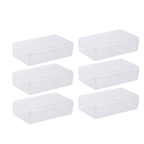LOLIPPYY 6 Stück Transparentes Teiliges Kunststoff Stifteetui Stapelbare Schreibwarenbox Praktische Aufbewahrungslösung für Stifte Buntstifte und Marker für Schule und Büro von LOLIPPYY