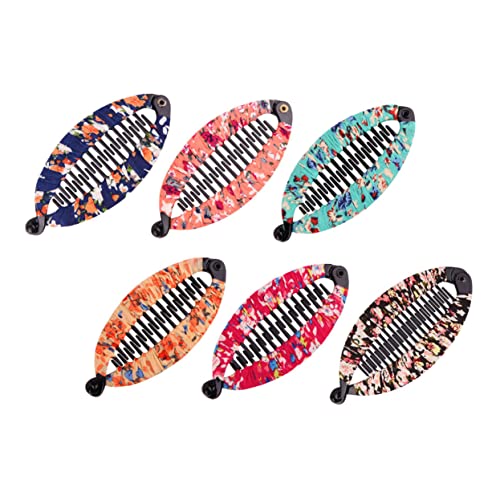 LOLIPPYY 6stücke Fischförmige Haarspangen Aus Blumenmuster Kopfschmuck Für Mädchen Und Frauen Elegantes Haaraccessoire von LOLIPPYY