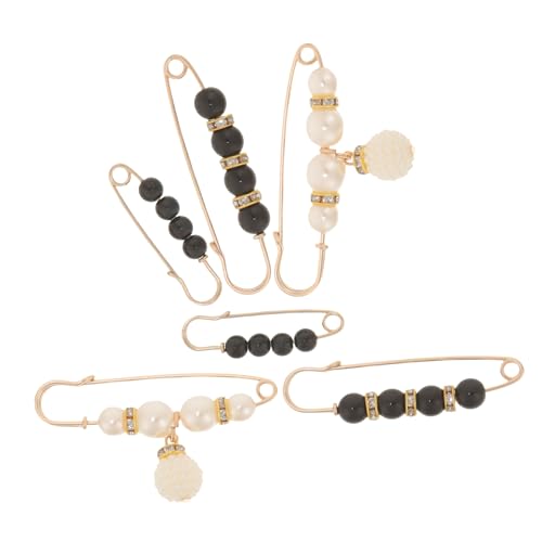 LOLIPPYY 6stücke Künstliche Perlen Brosche Sicherheitsnadel Clip Für Damen Kleidung Pullover Schal Dekore Taillen Brosche Hosenspanner Anziehen Clip von LOLIPPYY