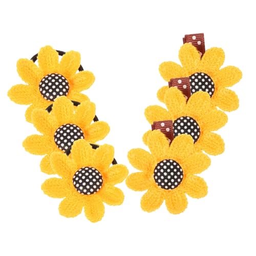 LOLIPPYY 6stücke Teiliges Set Haarspangen Sonnenblume Für Mädchen Bunte Haarclips Und Haargummis Für Mädchen Für Partys Geburtstagsfeiern Und Besondere Anlässe von LOLIPPYY