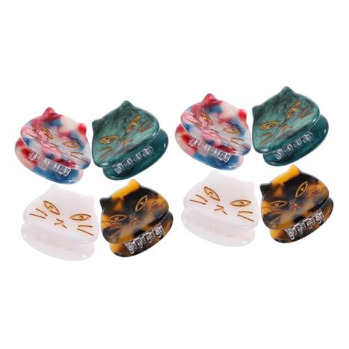 LOLIPPYY 8 Stck Teiliges Kleine Katzen Haarklammern aus Sicherem Acetat Dekorative Haarklammern für Mädchen Schmerzfreie Stabile Haarspangen Geeignet für Dünnes und Dickes Haar Vielseitig von LOLIPPYY