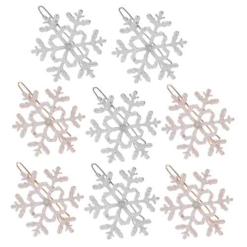 LOLIPPYY 8 Stück Teiliges Schneeflocken Haarspangen Weihnachten Haarschmuck Glitzerndes Design für Mädchen und Frauen Festliche Haar Accessoires in Gold und Silber von LOLIPPYY