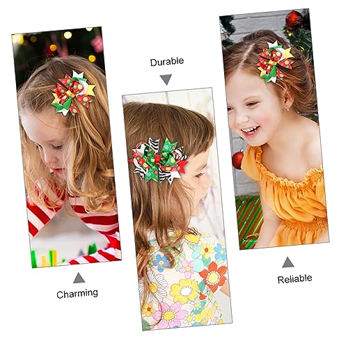 LOLIPPYY 8 Stück Teiliges Weihnachts Haarspangen Schleifen Haarklammern für Mädchen Langlebige Festliche Haarschleifen Clips Sicherer Weihnachts Haarschmuck für Party und Alltag von LOLIPPYY