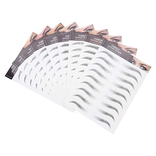 LOLIPPYY 9 Blätter Augenbrauen Sticker Haarähnliche Augenbrauen Tattoos Wasserdichte Imitation für Sofortige Augenbrauenformung für Make Up von LOLIPPYY