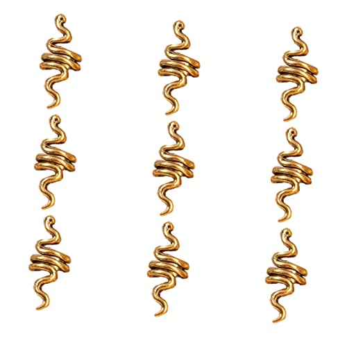 LOLIPPYY 9 Stück Teiliges Set Schraubenförmige Haarschmuck Ringe Stylische DIY Haarschmuck für Dreadlocks Zöpfe für Partys Hochzeiten Vielseitig Einsetzbar von LOLIPPYY