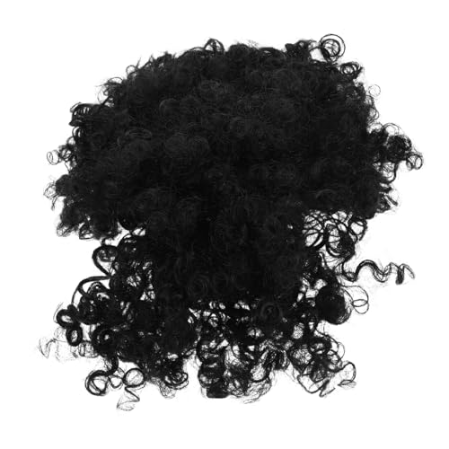 LOLIPPYY Afro Curly Short Wig Mohawk Stil Synthetische Hochtemperaturfaser Kurze Lockige Perücke für Schwarze Frauen mit Ponyfransen Verstellbar Bequem für Cosplay Party und Alltagsgebrauch von LOLIPPYY
