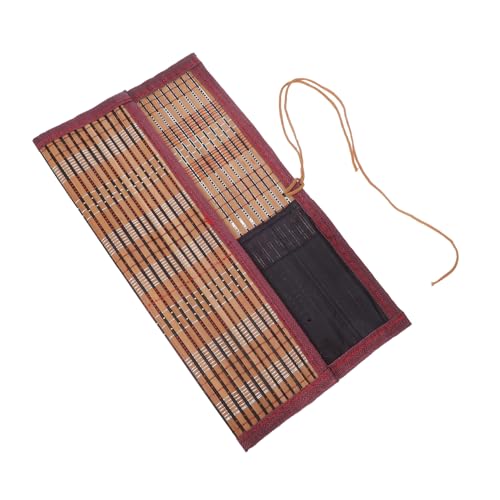 LOLIPPYY Bambus Rolltasche Pinselhalter aus Robustem Canvas Geräumig für Pinsel und Stifte Schützt Pinselköpfe vor Verformung Vielseitig für Künstler und Studenten Tragbarer Organizer für von LOLIPPYY
