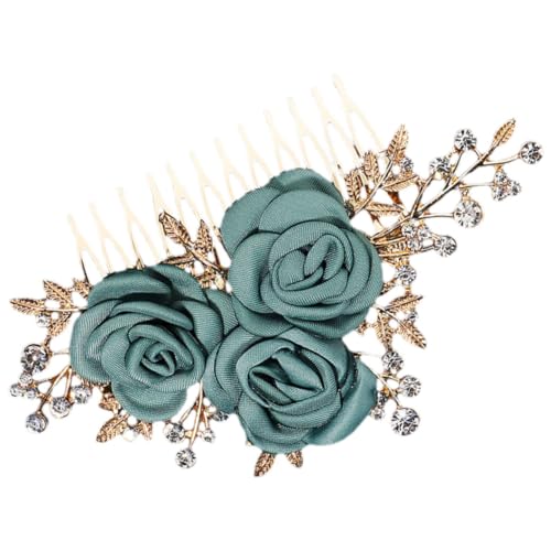 LOLIPPYY Blumen haarkamm für Braut Damen mit Funkelnden Strasssteinen Floral Gestalteter Brautschmuck für Hochzeit Langlebiger Haarschmuck für Besondere Anlässe Wie Party und von LOLIPPYY