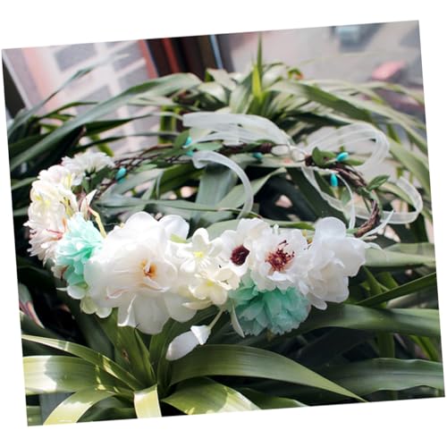 LOLIPPYY Blumenkranz Haarreif Verstellbar Natürlich Wirkendes Lebendiges Mädchen Blumen Stirnband Eleganter Kopfschmuck für Hochzeit Party Kommunion und Festival Farblich Zufällige Farbe von LOLIPPYY