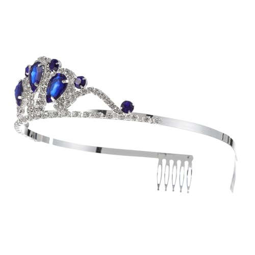 LOLIPPYY Braut Tiara Haarschmuck mit Funkelnden Kristallrhinestones und Perlen Langlebige Leichter Haarkranz Strahlende Kronenform für Hochzeit Party und Festliche Anlässe von LOLIPPYY