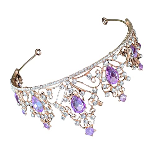 LOLIPPYY Braut Tiara Krone Haarschmuck für Hochzeit Party Verarbeitung Funkelndes Design für Braut und Damen Zusätzlichen von LOLIPPYY