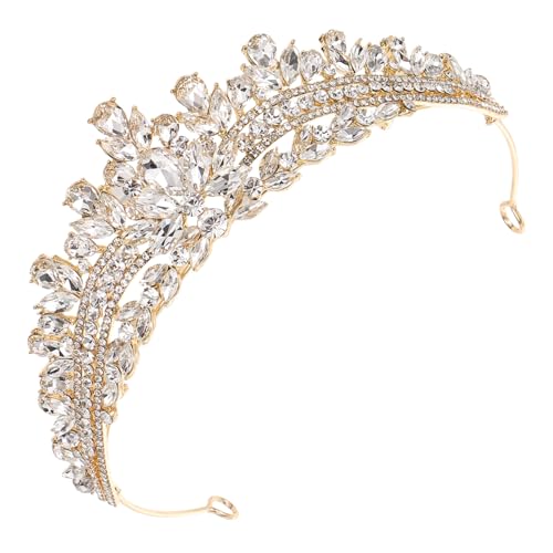 LOLIPPYY Brautkrone aus Legierung mit Strasssteinen Eleganter Haarschmuck für Hochzeit Verlobung und Geburtstag Leichtes Design Stilvolles Accessoire für Damen und Mädchen von LOLIPPYY