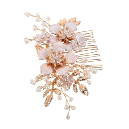 LOLIPPYY Brautschmuck Haarkamm mit und Imitationsperlen Haaraccessoire aus Langlebiger Legierung Leichter Komfortabler Haarkamm für Dickes Haar Vielseitig für Hochzeiten und Brautjungfern von LOLIPPYY