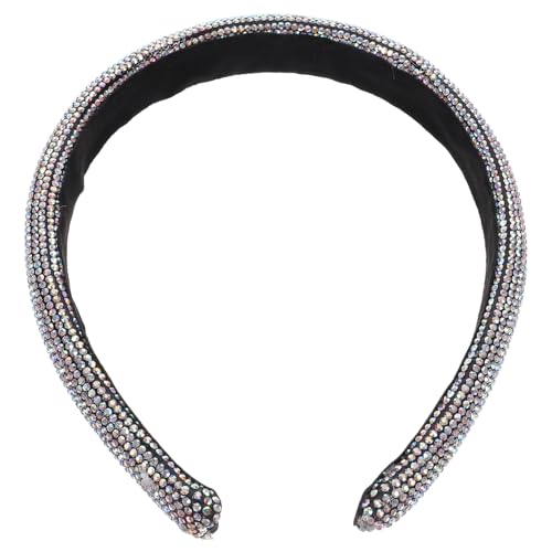 LOLIPPYY Breites Damen Stirnband mit Funkelnden Strasssteinen Leichtes Robustes Haarband für Frauen und Mädchen Modisches Bequemes Accessoire für Alltag und Bühne von LOLIPPYY