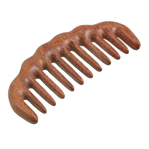 LOLIPPYY Breitzinkiger Holzkamm für Lockiges Haar Sanfte Kopfhautmassage Antistatisch Entwirrt Schonend Fördert Durchblutung und Gesundes Haar Geeignet für Damen und Herren Tägliche von LOLIPPYY
