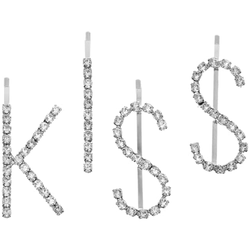 LOLIPPYY Buchstaben Haarspangen Dekorative Strass Haarschmuck Langlebige Legierung Modische Haarclips für Mädchen Vielseitig für Festival Schule und Alltag Geeignet von LOLIPPYY