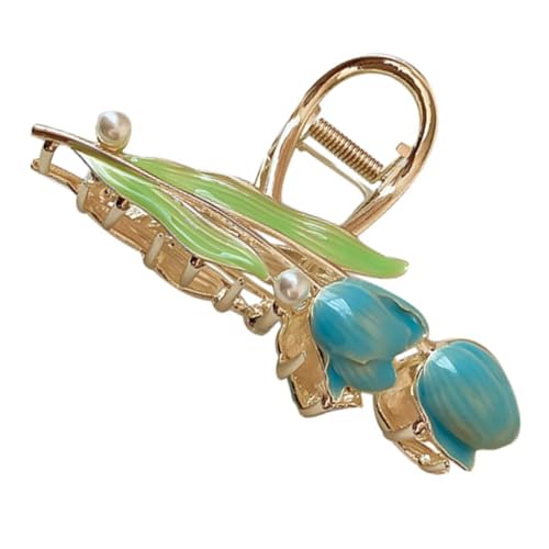 LOLIPPYY Metal Hair Clips Mit Perlen Und Tulpenmotiv Elegante Haarklammern Für Frauen Clips Für Feines Haar Dekorative Haaraccessoires Für Besondere Anlässe von LOLIPPYY