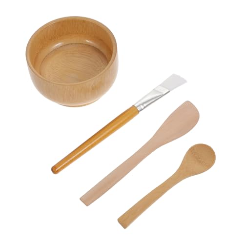 LOLIPPYY DIY Holz Gesichtsmaske Rührschüssel Teilig Beauty Salon Werkzeug Kompakt Leicht Tragbar Robust Wiederverwendbar für Maskenherstellung und Hautpflege von LOLIPPYY