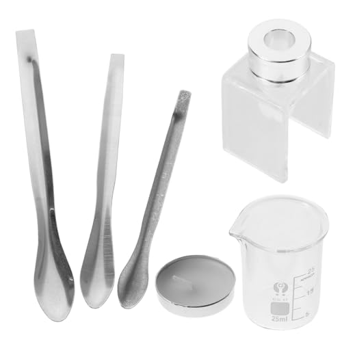 LOLIPPYY DIY Lippenstift Reparaturset Teilig Silikonform Wachs Löffel Messbecher Kosmetik Werkzeug für Gebrochene Lippenstifte Kompatibel Vielseitig Tragbar Einfache Anwendung von LOLIPPYY