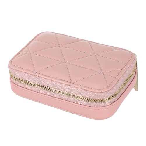 LOLIPPYY Kosmetiktasche Aus Rindsleder Mit Spiegel Tragbare Lippenstift-Storage Bag Für Damen Multifunktionale Make-up-Tasche Für Reisen Und Alltag von LOLIPPYY