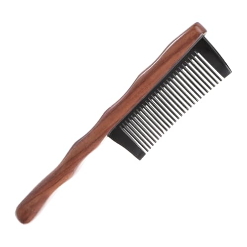 LOLIPPYY Doppelreihiger Haarkamm Aus Sandelholz Massagekamm Für Frauen Glatte Kammanordnung Zum Trennen Von Haaren Fördert Die Durchblutung Bequemer Griff von LOLIPPYY