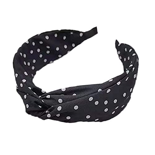 LOLIPPYY Dot Breitkrempiges Haarband für Damen Rutschfestes Stoffstirnband Zartes Haarband für Mädchen für Alltag und Feiern von LOLIPPYY