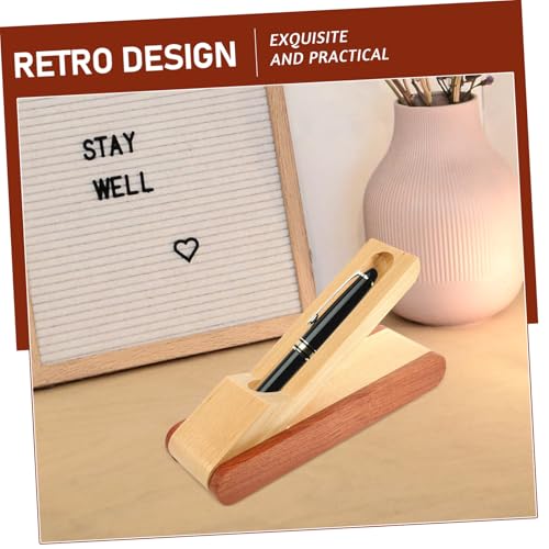 LOLIPPYY Einzelne Holz Stiftebox Drehbar als Geschenkverpackung Stifthalter Tragbarer Organizer für Büro Schule Zuhause Langlebiges Material Praktisches Design zur Stilvollen Aufbewahrung von LOLIPPYY