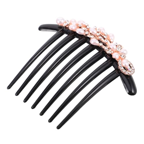 LOLIPPYY Eleganter Haarkamm mit Künstlichen Perlen und Strass Robustes Steckkamm design für Damen und Mädchen Vintage haarschmuck für Hochzeit Chignon Festliche Anlässe und Alltag von LOLIPPYY