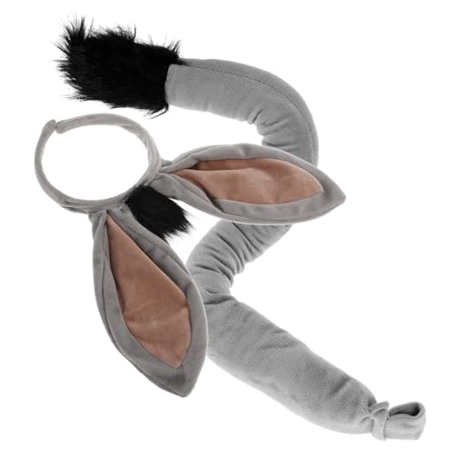 LOLIPPYY Esel-stirnband Und -set Tierohren-kostüm-zubehör Verstellbar Für Halloween Und Partys von LOLIPPYY