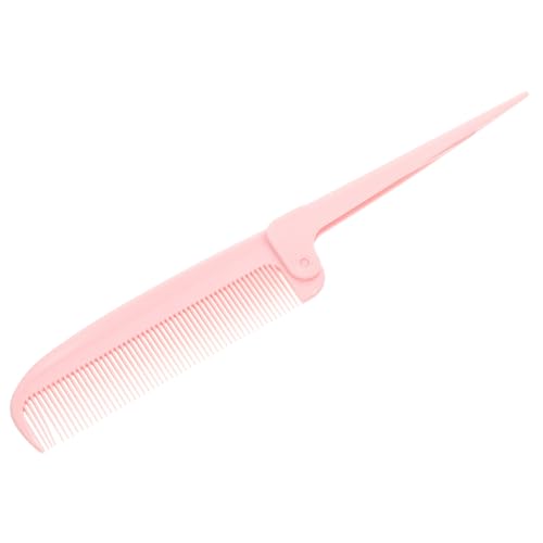 LOLIPPYY Faltbarer Haarkamm mit Spitzem Stiel Multifunktionaler Entwirrungskamm für Damen Robustes Material für Styling Schneiden und Reisen Kompakt und Tragbar in Rosa von LOLIPPYY