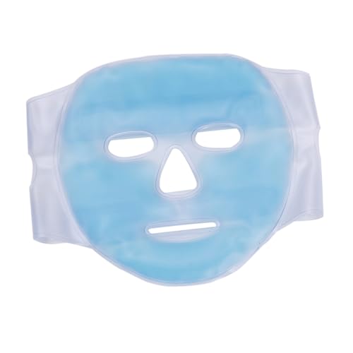 LOLIPPYY Gel Kalt und Warmkompresse Gesichtsmaske PVC Wiederverwendbar gegen Schwellungen Augenringe Blau Vollflächig von Stirn Kinn für Entspannung und Pflege von LOLIPPYY