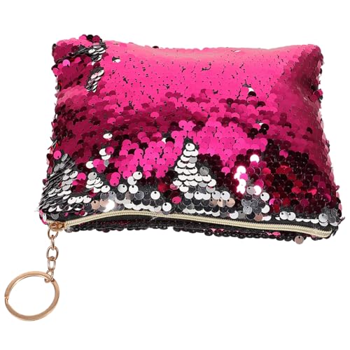 LOLIPPYY Kosmetiktasche Für Damen Mit Pailletten Reißverschluss Langlebiger Münzaufbewahrungstasche Aus Strapazierfähigem Und Praktischem Material Rosé-Silber LOLIPPYY Kosmetiktasche Für Damen Mit Pailletten Reißverschluss Langlebiger Münzaufbewahrungstasche Aus Strapazierfähigem Und Praktischem Material Rosé-Silber von LOLIPPYY