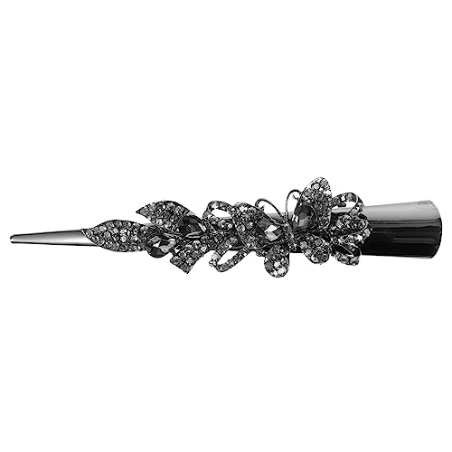 LOLIPPYY Glitzernder Haarschmuck Vintage Haarspange mit Kristallbesatz Großer Alligator Clip für Damen Hochzeit Braut Styling Eleganter Haarklammer für Party und Alltag von LOLIPPYY