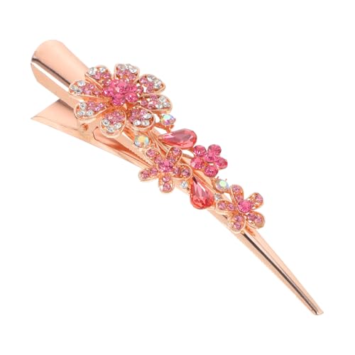 LOLIPPYY Große Haarklammer mit Kristallbesatz Metallische Bling Haarspange für Frauen Vintage Haarschmuck Stabiler Alligator Haarklammer Funkelnder Haarclip für Festliche Anlässe von LOLIPPYY