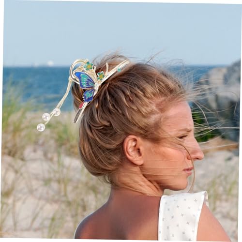 LOLIPPYY Große Schmetterling Haarspange Metall mit Quaste Fester Griff für Dickes und Langes Haar Schmerzfreie Haarklammer für Frauen und Mädchen Modischer Haarschmuck für Alltag und von LOLIPPYY