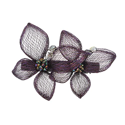 LOLIPPYY Haarnadel aus Kupferdraht haar spangen haarclips haar klemmen Schmuck Haarspangen hairpins geformt Frühling elegant Haarspange für Frauen Haarspangen für die Braut Zirkon Violett von LOLIPPYY