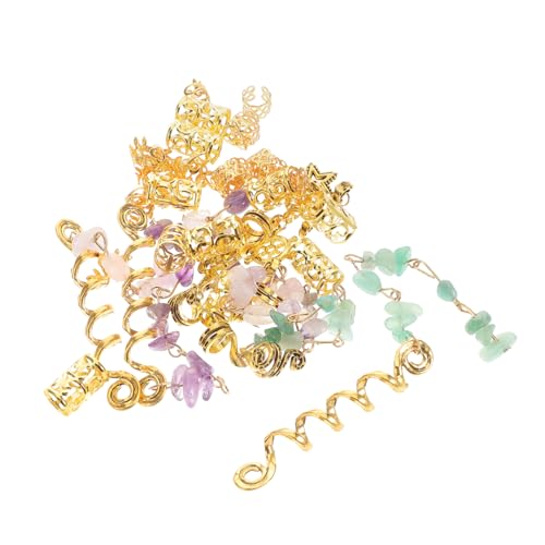 LOLIPPYY Haarschmuck Damen Dreadlock Ringe aus Metall mit Funkelnden Kristallen Haarschmuck für Braids Modische Haar charms für Flechtfrisuren Vielseitig für Party und Alltag Geeignet von LOLIPPYY