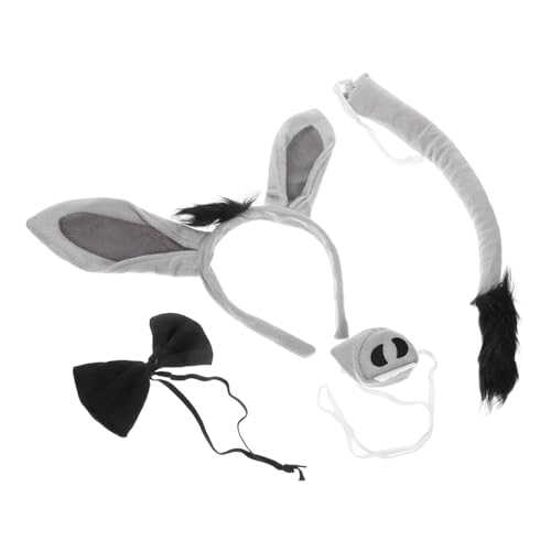 LOLIPPYY Halloween Donkey Ohren Haarreif Kopfband Niedliches Tier Kostüm Accessoire für Leichtes Bequemes Cosplay Stirnband für Fasnacht Themenparty und Verkleidung von LOLIPPYY