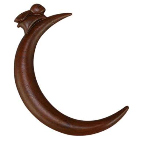 LOLIPPYY Handgefertigte Mond haarnadel aus Leichtem Holz Vielseitiges Styling tool für Damen Chinesischer Haarnadel bun fork Langlebig und Elegant für Hanfu und Alltag Geeignet von LOLIPPYY