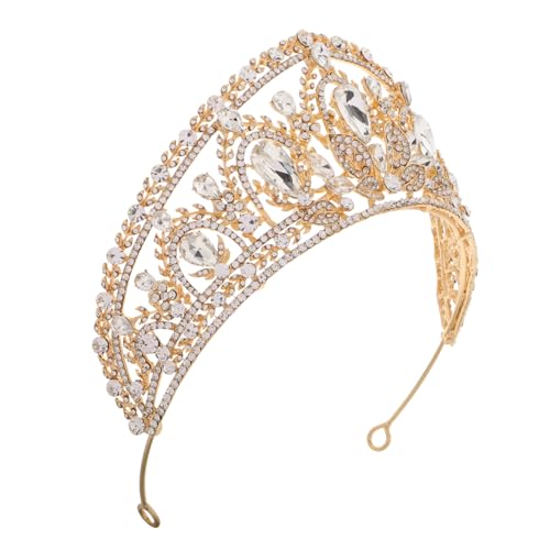 LOLIPPYY Hochzeitskrone Aus Glas Mit Strass Für Frauen Königin-krone Für Festzüge Und Prinzessinnen-accessoires Hochzeits-tiara Für Braut von LOLIPPYY