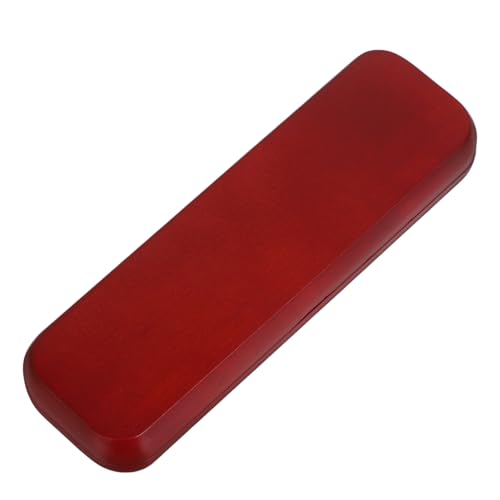 LOLIPPYY Holz Stiftebox Rot Doppel Schlitz Design für Stifte Eleganter Stiftekasten mit Glatter Oberfläche Büro Schreibtisch Organizer und Persönliches von LOLIPPYY