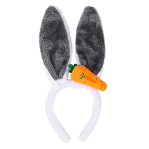 LOLIPPYY Kaninchenohr Stirnband Aus Plüsch Hasen Stirnband Für Junge Mädchen Kostüm Accessoire Für Partys Cosplay Und Festivals Muster von LOLIPPYY