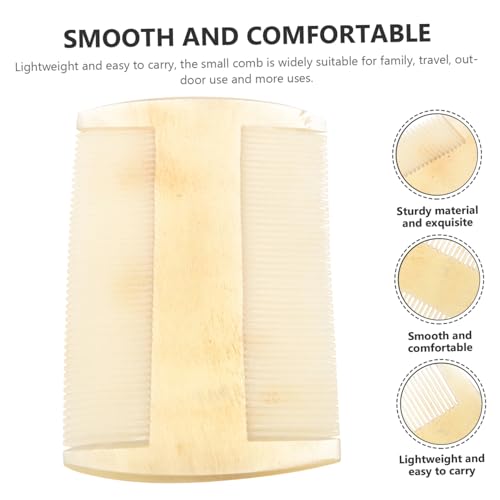LOLIPPYY Kleiner Doppelseitiger Horn kopfhautmassagekamm Antistatisch Robustes Material Flexibel für Haartypen Fördert Durchblutung und Sanfte Entwirrung Geeignet für Frauen und Männer von LOLIPPYY