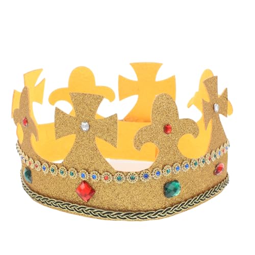 LOLIPPYY Geburtstagskrone Mittelalterlicher Kronenhut Aus Vliesstoffen Stirnband Für Cosplay Und Halloween Elegant Und Bequem Für Partys Und Events von LOLIPPYY