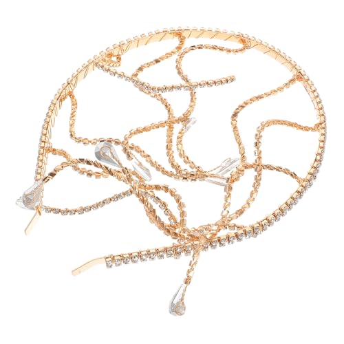 LOLIPPYY Krone Für Frauen Mit Strass Brautjungfern-stirnband Kopfschmuck Für Frauen Handgefertigt Elegant Stirnband Tiara Schmuck Haar Hochzeit Kopf Accessoire Blume von LOLIPPYY