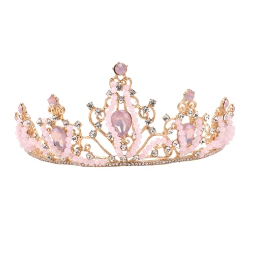 LOLIPPYY Krone Mädchen Tiara Mit Strass Glitzer Rosa Design Stirnband Für Geburtstag Kopfbedeckung Junge Mädchen Hingucker von LOLIPPYY