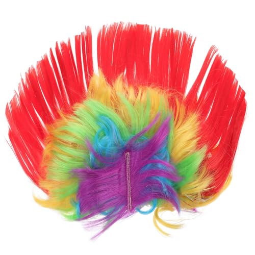 LOLIPPYY LED Perücke mit Buntem Licht Synthetische Cosplay Haarperücke für Halloween Sportveranstaltungen und Partys Batteriebetrieben Auffälliger Irokesenschnitt Style für Männer und von LOLIPPYY