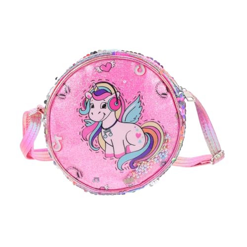 LOLIPPYY Einhorn Tasche Mit Glitzer Pailletten Mädchen Crossbody Handtasche Single-Shoulder Geldbörse Dekorative Outdoor-Reisetasche von LOLIPPYY